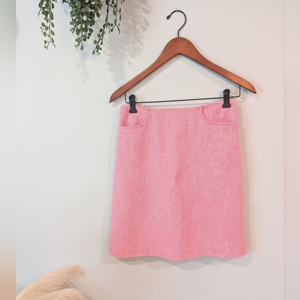 Lilly Pulitzer Pink Tweed A-Line Skirt -size 2